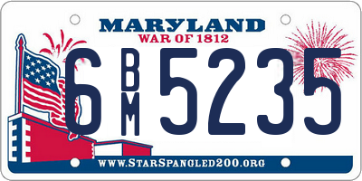 MD license plate 6BM5235