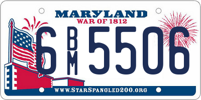 MD license plate 6BM5506