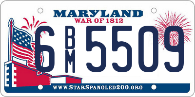 MD license plate 6BM5509