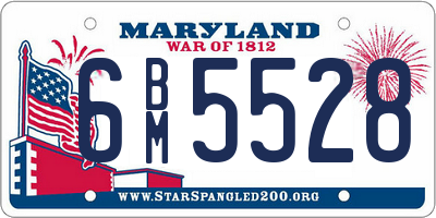 MD license plate 6BM5528