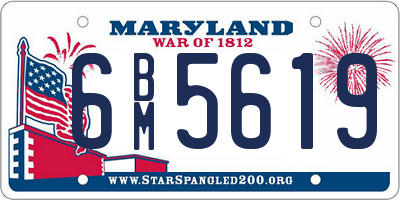 MD license plate 6BM5619