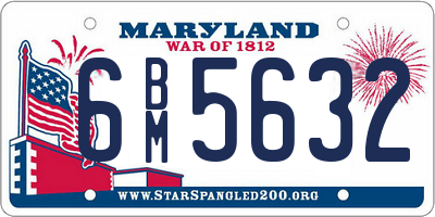 MD license plate 6BM5632