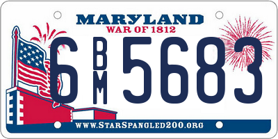 MD license plate 6BM5683