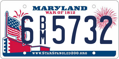 MD license plate 6BM5732