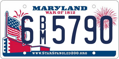 MD license plate 6BM5790