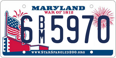 MD license plate 6BM5970