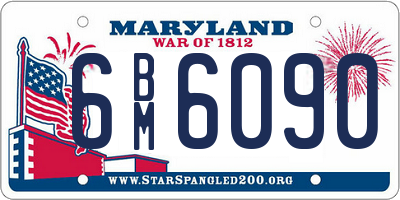 MD license plate 6BM6090