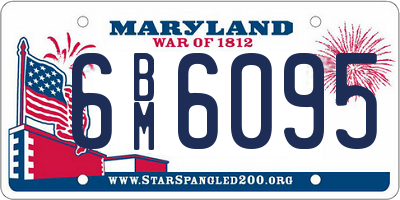 MD license plate 6BM6095