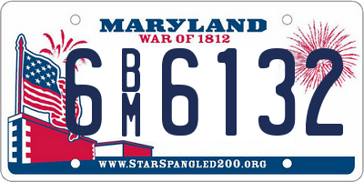 MD license plate 6BM6132