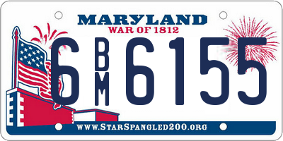 MD license plate 6BM6155