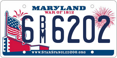 MD license plate 6BM6202