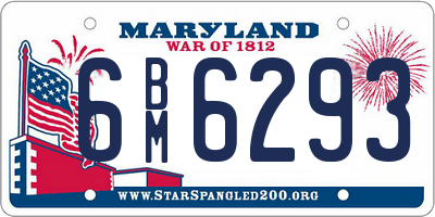 MD license plate 6BM6293