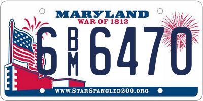 MD license plate 6BM6470