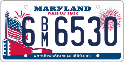 MD license plate 6BM6530