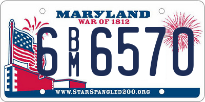 MD license plate 6BM6570