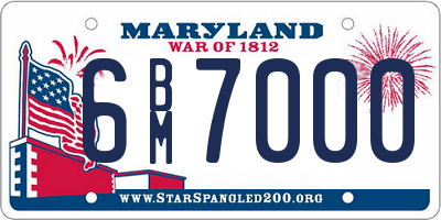 MD license plate 6BM7000