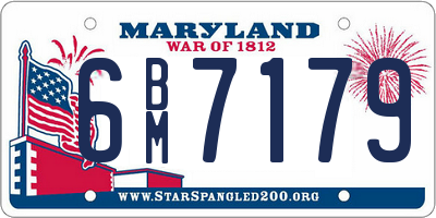 MD license plate 6BM7179
