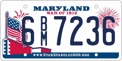 MD license plate 6BM7236