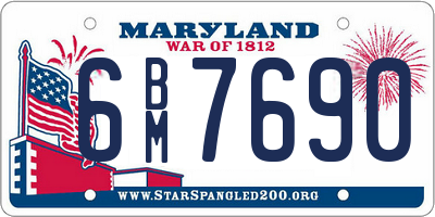 MD license plate 6BM7690