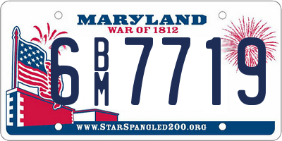MD license plate 6BM7719