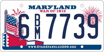 MD license plate 6BM7739
