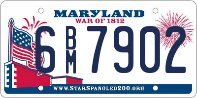 MD license plate 6BM7902