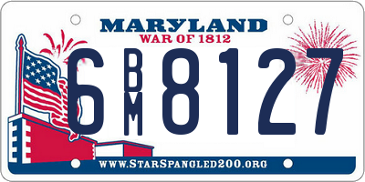 MD license plate 6BM8127
