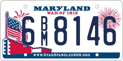 MD license plate 6BM8146