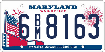 MD license plate 6BM8163