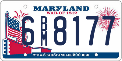 MD license plate 6BM8177
