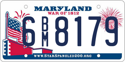 MD license plate 6BM8179