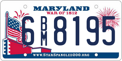 MD license plate 6BM8195