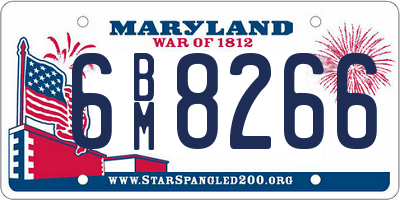 MD license plate 6BM8266