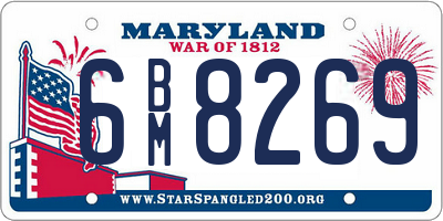 MD license plate 6BM8269