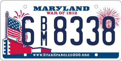 MD license plate 6BM8338