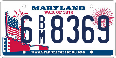 MD license plate 6BM8369