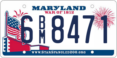 MD license plate 6BM8471
