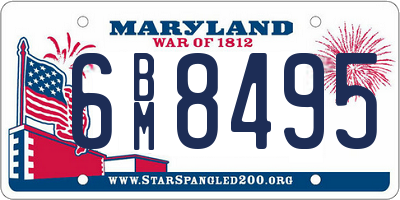 MD license plate 6BM8495