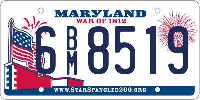 MD license plate 6BM8519
