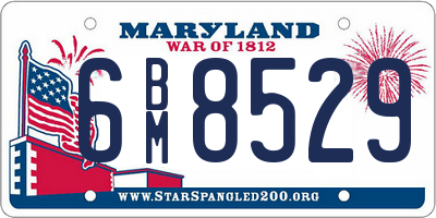 MD license plate 6BM8529