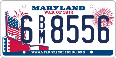MD license plate 6BM8556