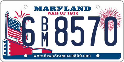 MD license plate 6BM8570