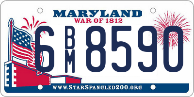 MD license plate 6BM8590