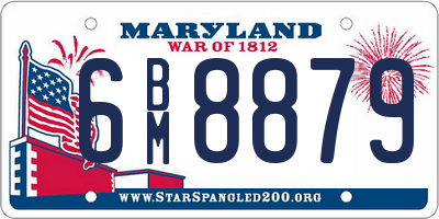 MD license plate 6BM8879
