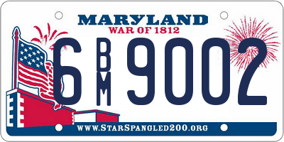 MD license plate 6BM9002