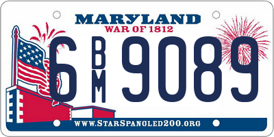 MD license plate 6BM9089