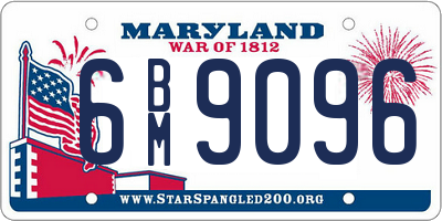MD license plate 6BM9096