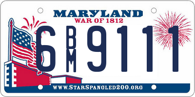 MD license plate 6BM9111