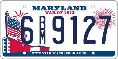 MD license plate 6BM9127