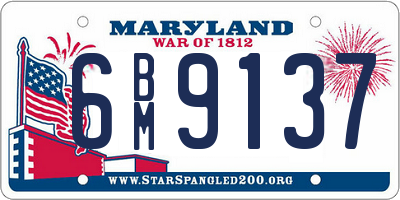 MD license plate 6BM9137